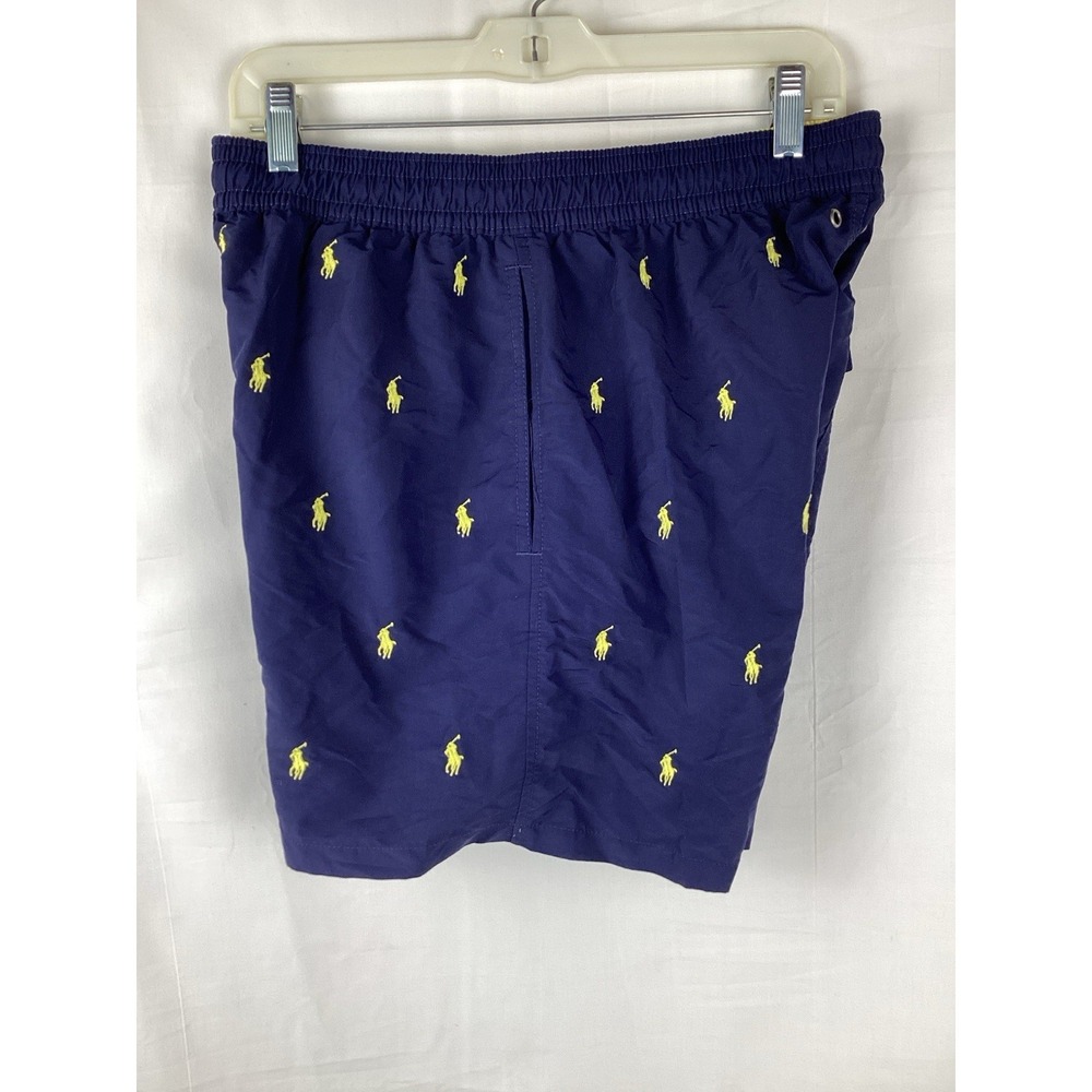 Polo RALPH LAUREN  Navy White All Over Pony Swimming Shorts Mens Medium 34x6